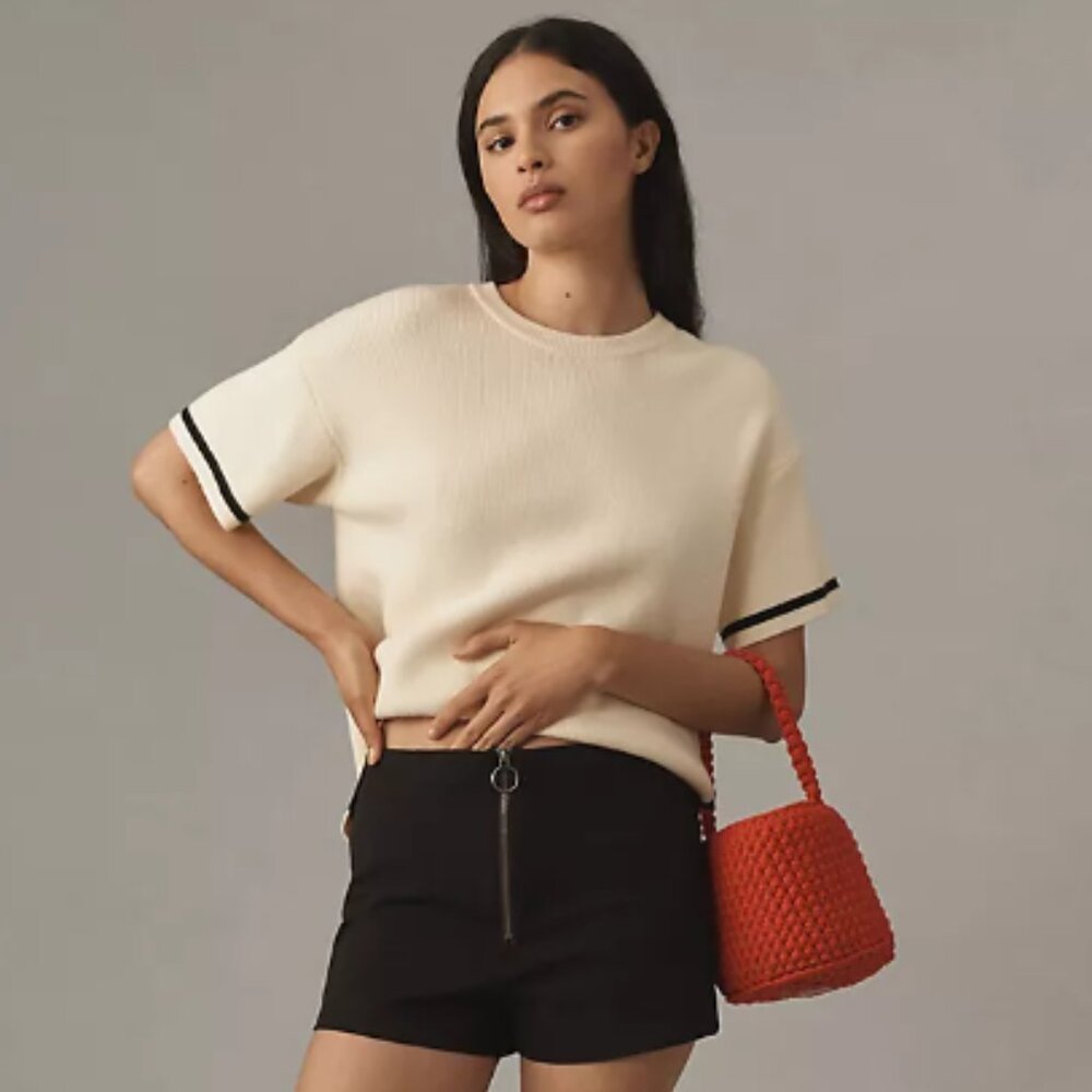 Brand New Maeve Zippered Micro Shorts